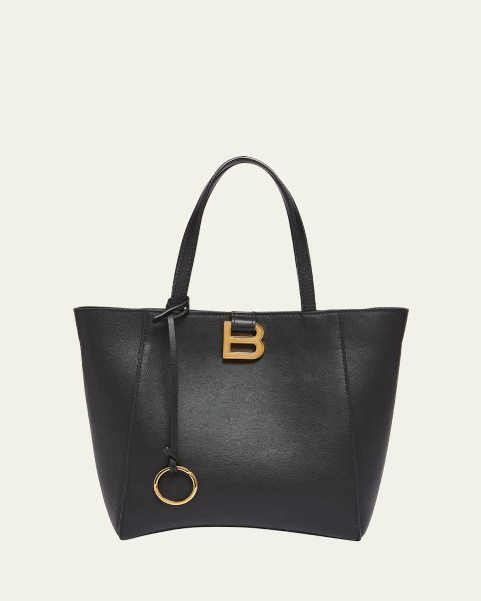 Hourglass Small Soft Leather Tote Bag